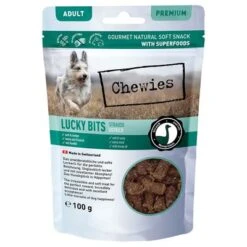 Chewies Lucky Bits - Pack Mixto -Ofertas Mascotas Tienda 044890 chw luckybits adult strauss 100g front 72dpi 1500px 0