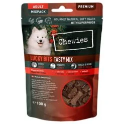 Chewies Lucky Bits - Pack Mixto -Ofertas Mascotas Tienda 044920 chw luckybits tasty mix 100g front 72dpi 1500px 0