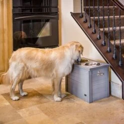 Contenedor De Pienso Con Comederos Kerbl Pet EcoFLEX® Para Perros -Ofertas Mascotas Tienda 106300 kerbl ecoflex futterbar gray hs 13 4