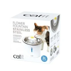 Bebedero Fuente Catit Flower Fountain De Acero, 3 L -Ofertas Mascotas Tienda 135197 hagencontainer catit blumentrinkbrunnen edelstahl trinkbrunnen 3liter hs 02 1