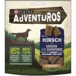 PURINA Adventuros Rico En Venado Con Granos Ancestrales -Ofertas Mascotas Tienda 142397 pla adventuros hundesnacks venison es 120g hs 01 8