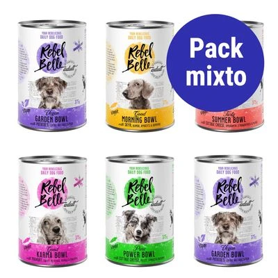 Rebel Belle Adult Comida Vegetariana Y Vegana Para Perros - Pack Mixto 1 Rebel Belle Adult Comida Vegetariana Y Vegana Para Perros - Pack Mixto