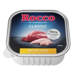 Rocco Classic En Tarrinas 27 X 300 G - Pack Ahorro -Ofertas Mascotas Tienda 1 rocco schalen classic huhn side 1000x1000 3