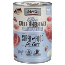 MAC's 6 X 400 G En Latas Para Gatos -Ofertas Mascotas Tienda 238696 pla macs katzenfutter kitten kalb huehnerherzen 400g hs 01 9 1