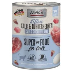 MAC's 6 X 800 G En Latas Para Gatos -Ofertas Mascotas Tienda 238796 pla macs katzenfutter kitten kalb huehnerherzen 800g hs 01 6