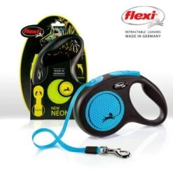 Correa Extensible Flexi New Neon Azul Con Cinta De 5 M -Ofertas Mascotas Tienda 253696 flexi new neon gurt leine blau 5m hs 03 1