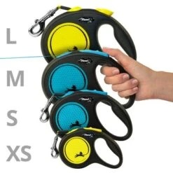 Correa Extensible Flexi New Neon Azul Con Cinta De 5 M -Ofertas Mascotas Tienda 253696 flexi new neon gurt leine blau 5m hs 08 6