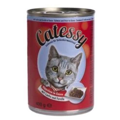 Catessy Bocaditos 24 X 400 G En Latas - Pack Ahorro -Ofertas Mascotas Tienda 28349 PLA Catessy Megapack Dose Lachs Forelle in Sauce 6 x 400 g 2 1