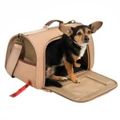 Bolso Con Bandolera TIAKI Premium Camello Para Mascotas -Ofertas Mascotas Tienda 295110 premium tragetasche camello fg 4564 1