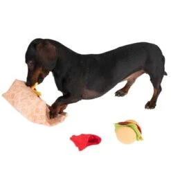 Menú De Hamburguesa Squeaky Juguete Para Perros -Ofertas Mascotas Tienda 309997 hundespielzeug squeaky burguermenu hs 14 7