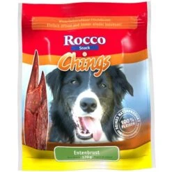Megapack Rocco Chings Originals Láminas De Carne Para Perros 15 X 250 G -Ofertas Mascotas Tienda 32485 PLA Rocco Chings Entenbrust 170 g 3