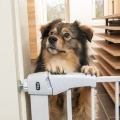 Barrera Blanca TIAKI Con 7 Cm De Extensión Para Perros -Ofertas Mascotas Tienda 334597 tiaki dog gate white fg 8198 1