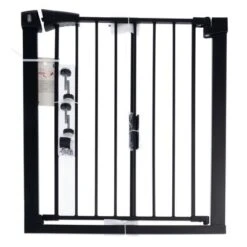 Barrera Negra TIAKI Con 7 Cm De Extensión Para Perros -Ofertas Mascotas Tienda 334696 pla tiaki dog gate black fg 8090 7