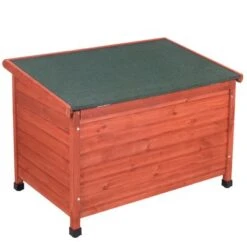 Caseta De Madera Woody Con Puerta Para Perros -Ofertas Mascotas Tienda 55518 pla woody flachdach fg 8292 5