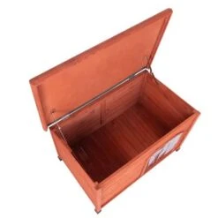 Caseta De Madera Woody Con Puerta Para Perros -Ofertas Mascotas Tienda 55518 woody flachdach fg 8288 9
