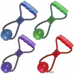 KONG Squeezz Ball Pelota Con Cuerda Para Perros -Ofertas Mascotas Tienda 60977 kong large squeezz ball with handle different colors 8