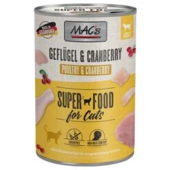 MAC's 6 X 400 G En Latas Para Gatos -Ofertas Mascotas Tienda 63598 pla macs katzenfutter gefluegel cranberry 400g hs 01 0 1