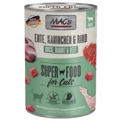 MAC's 12 X 400 G En Latas Para Gatos 16 MAC's 12 X 400 G En Latas Para Gatos -Ofertas Mascotas Tienda 63603 pla macs katzenfutter ente kaninchen rind 400g hs 01 6