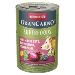 Animonda GranCarno Superfoods Adult - Pack Mixto -Ofertas Mascotas Tienda 82436 animonda grancarno adult superfoods rind rote bete brombeeren loewenzahn 400g hs 01 5