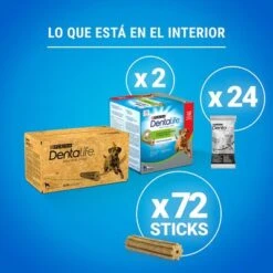 PURINA Dentalife Snacks Dentales Para Perros Grandes (25-40 Kg) -Ofertas Mascotas Tienda 982204 what s inside large 1 8