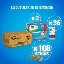 PURINA Dentalife Snacks Dentales Para Perros Pequeños (7-12 Kg) -Ofertas Mascotas Tienda 982205 what s inside small es 2 4