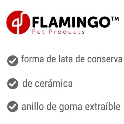 Comedero De Cerámica Gato Auri Flamingo 2 Comedero De Cerámica Gato Auri Flamingo - Imagen 2