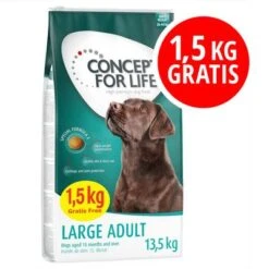 PROMO: Concept For Life Pienso Para Perros 12 + 1,5 Kg ¡gratis! -Ofertas Mascotas Tienda icon 1 5kg gratis 1000x1000 de 1 9