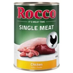 Pack Ahorro Rocco Single Meat 24 X 400 G Comida Húmeda Para Perros -Ofertas Mascotas Tienda rocco nf singlemeat 400g chicken 1000x1000 1 5
