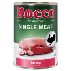 Rocco Single Meat 6 X 400 G Comida Húmeda Para Perros 6 Rocco Single Meat 6 X 400 G Comida Húmeda Para Perros -Ofertas Mascotas Tienda rocco nf singlemeat 400g turkey 1000x1000 7 1