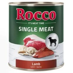 Pack Ahorro Rocco Single Meat 24 X 800 G Comida Húmeda Para Perros -Ofertas Mascotas Tienda rocco nf singlemeat 800g lamb 1000x1000 8 1