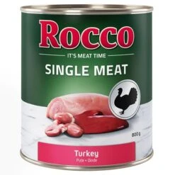Pack Ahorro Rocco Single Meat 24 X 800 G Comida Húmeda Para Perros -Ofertas Mascotas Tienda rocco nf singlemeat 800g turkey 1000x1000 6 1