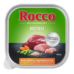 Rocco Menú En Tarrinas 9 X 300 G -Ofertas Mascotas Tienda rocco schalen menue gefluegel 1000x1000 1