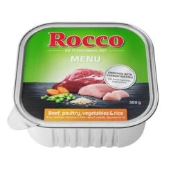 Rocco Menú En Tarrinas 9 X 300 G -Ofertas Mascotas Tienda rocco schalen menue gefluegel side 1000x1000 3